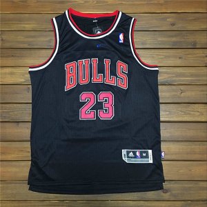 Maillot De Basket Chicago Bulls Michael Jordan 23 Brode AU Fabric Noir